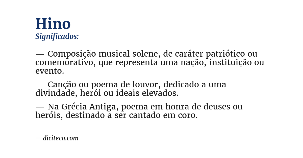 Significado de hino
