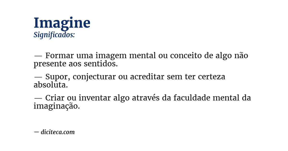 Significado de imagine