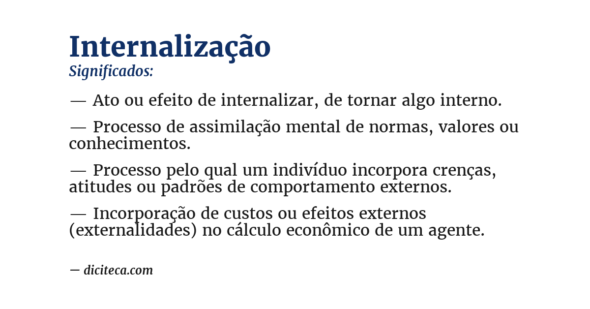 Significado de internalização