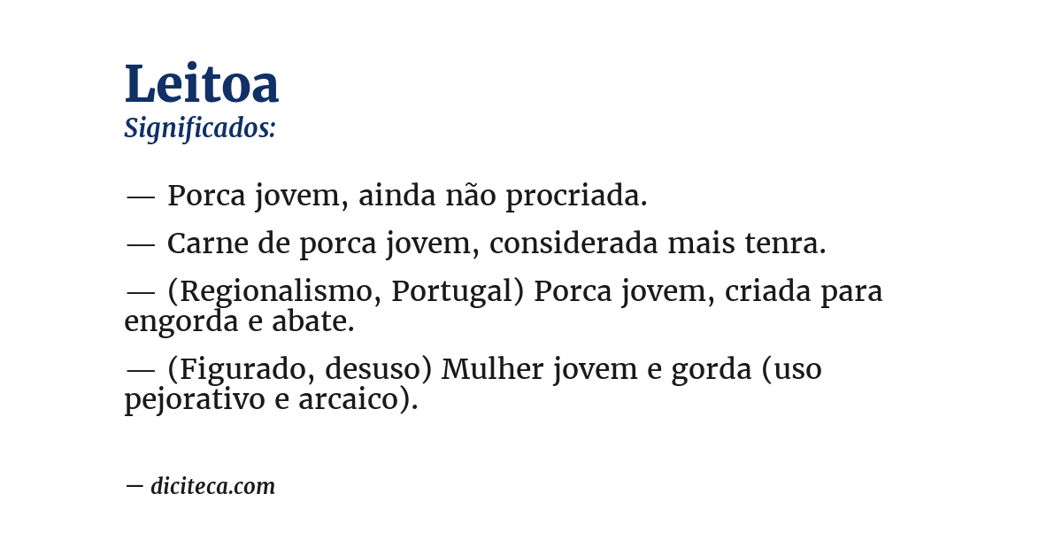 Significado de leitoa