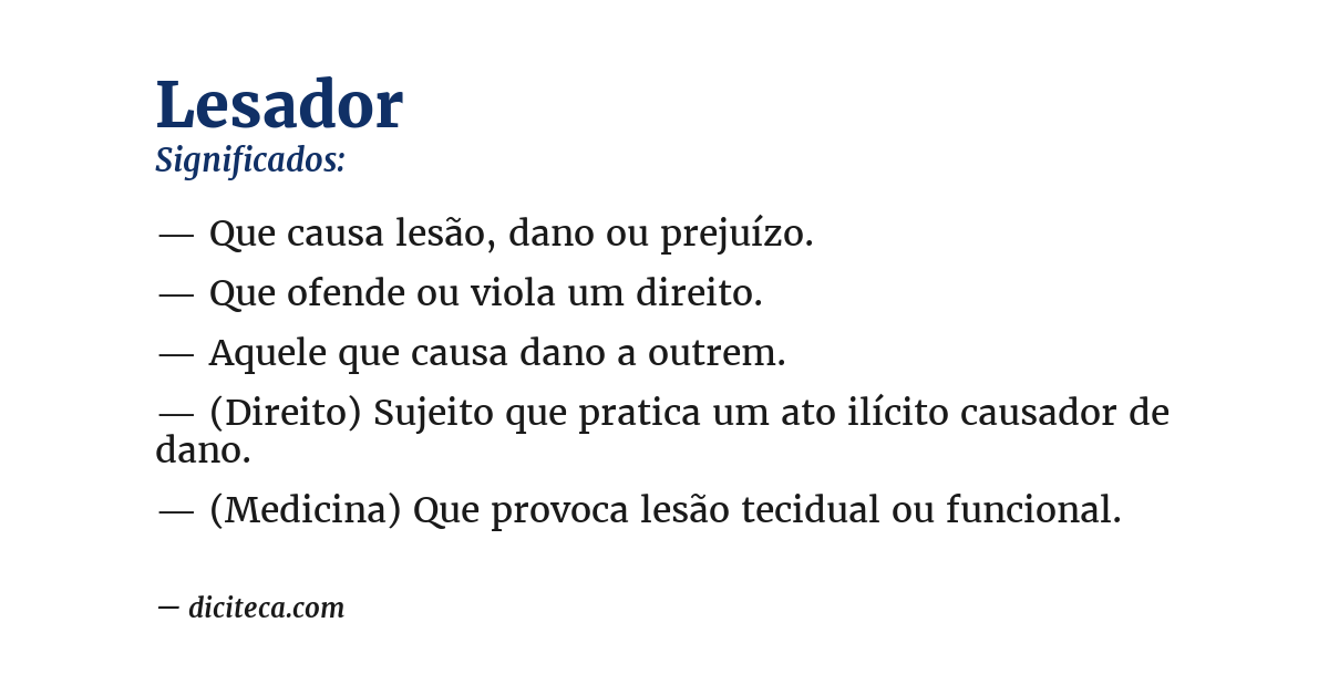 Significado de lesador