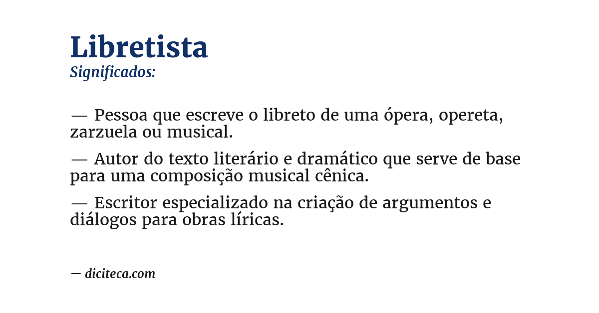 Significado de libretista