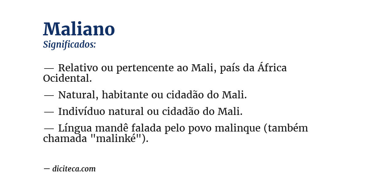 Significado de maliano
