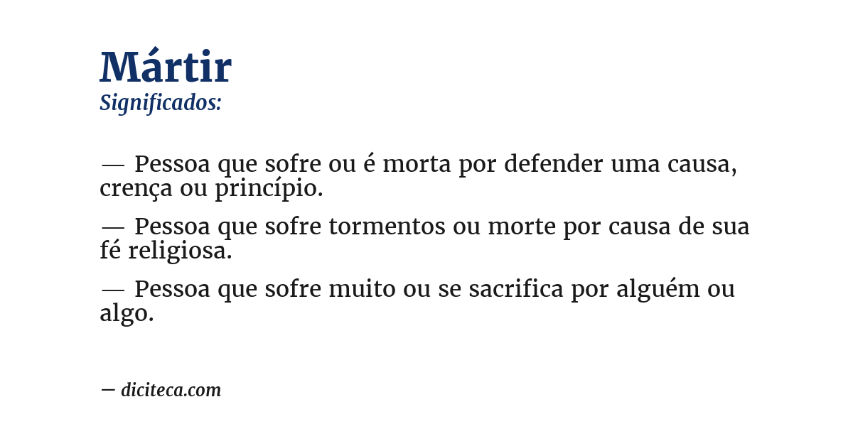 Significado de mártir