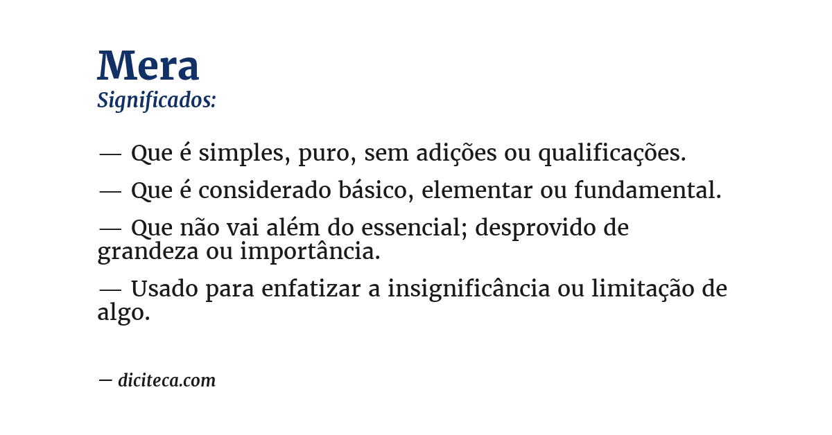 Significado de mera