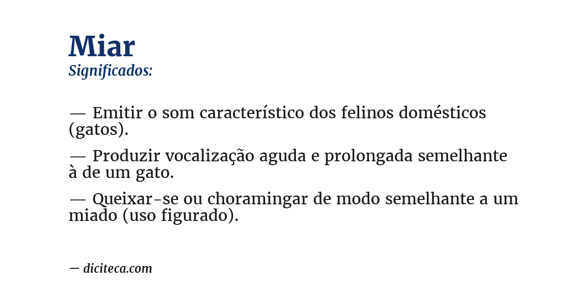 Significado de miar
