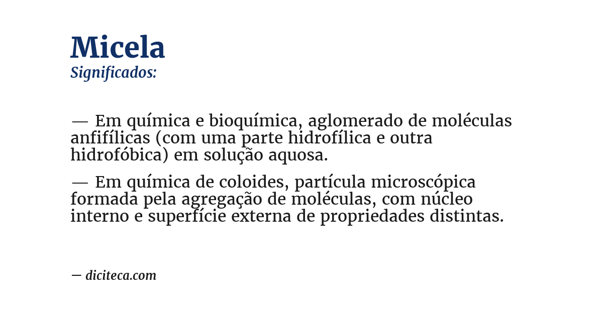 Significado de micela