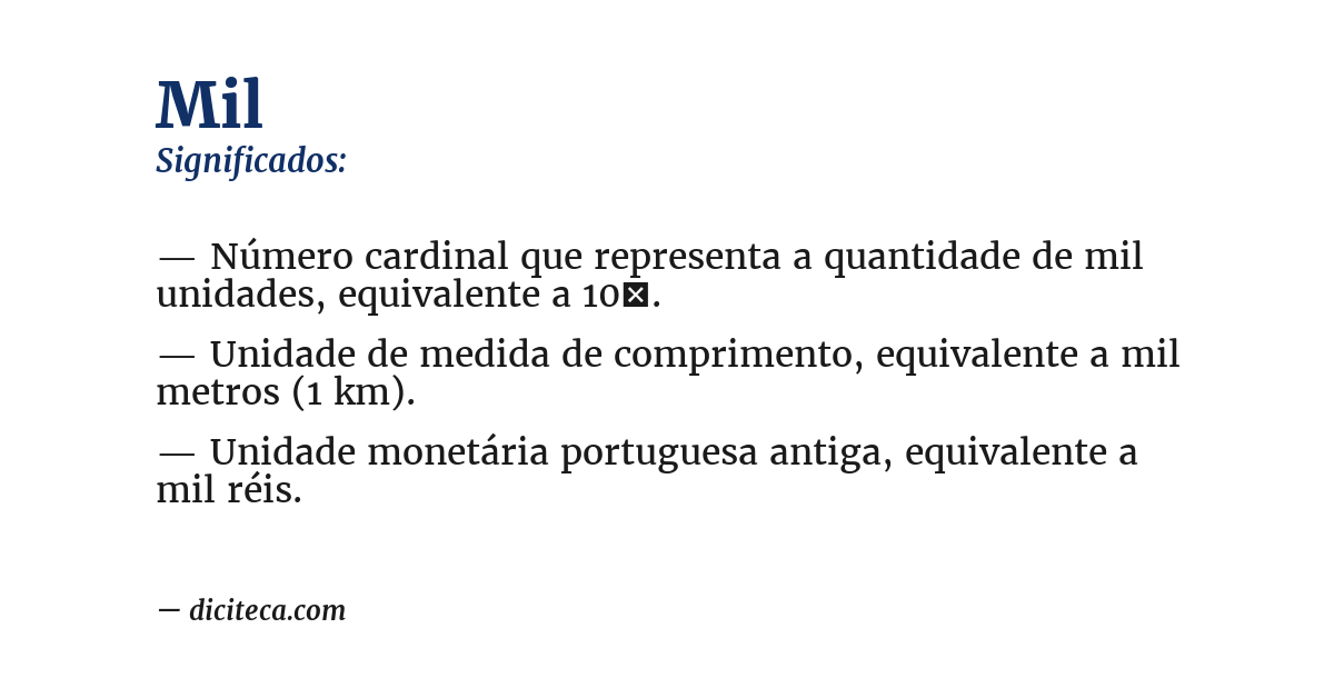 Significado de mil