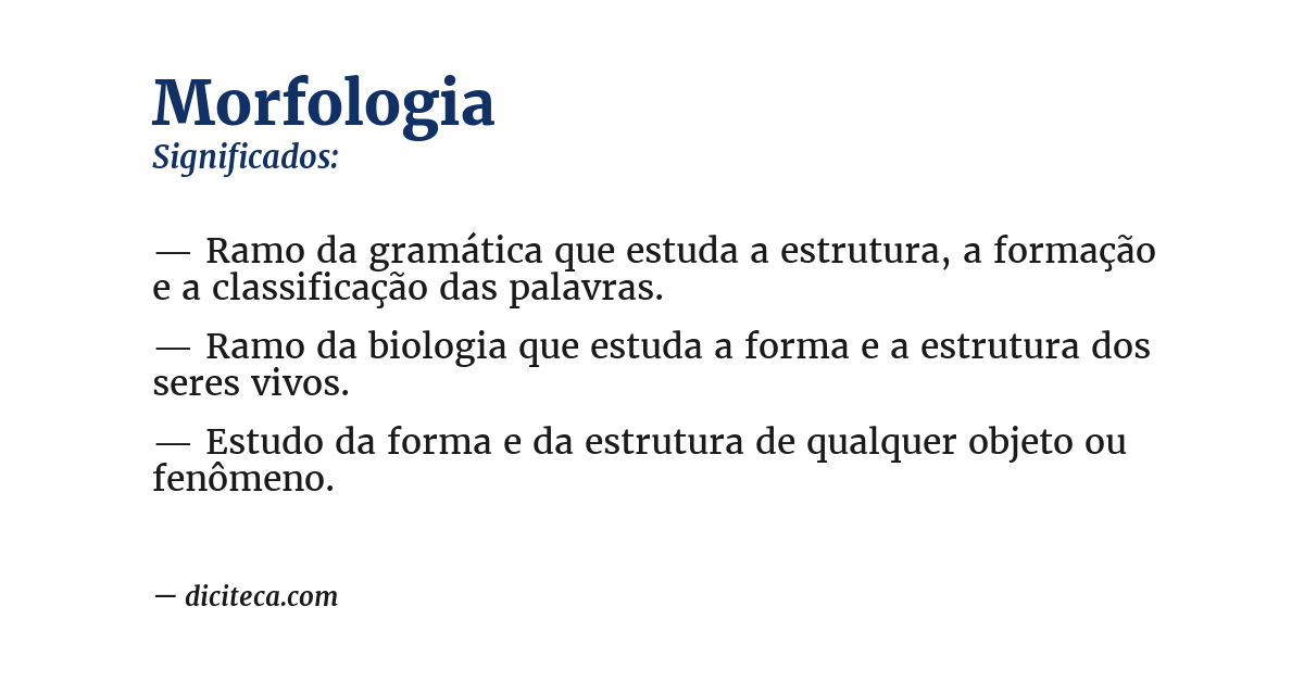 Significado de morfologia