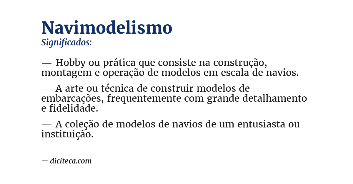 Significado de navimodelismo