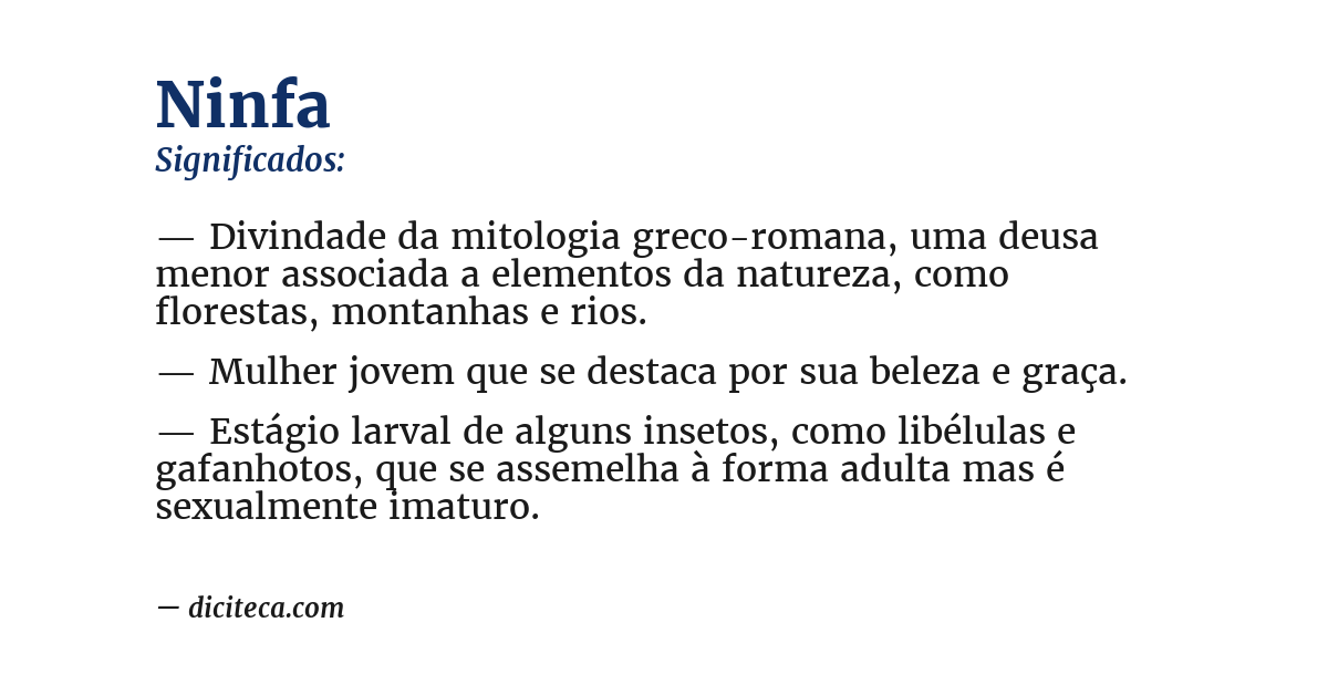 Significado de ninfa