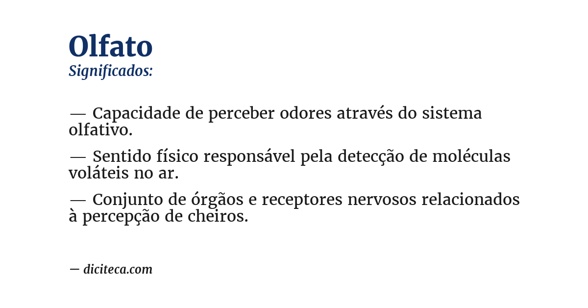 Significado de olfato