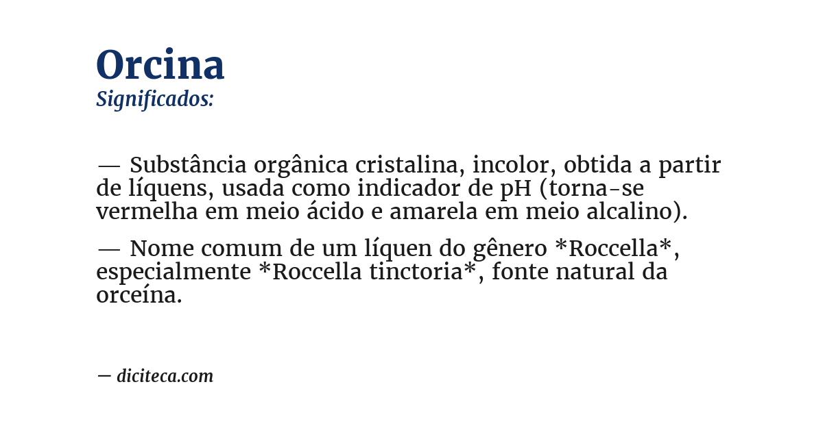 Significado de orcina