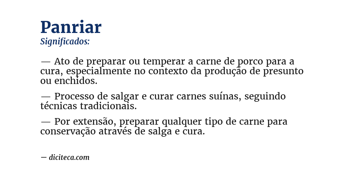 Significado de panriar
