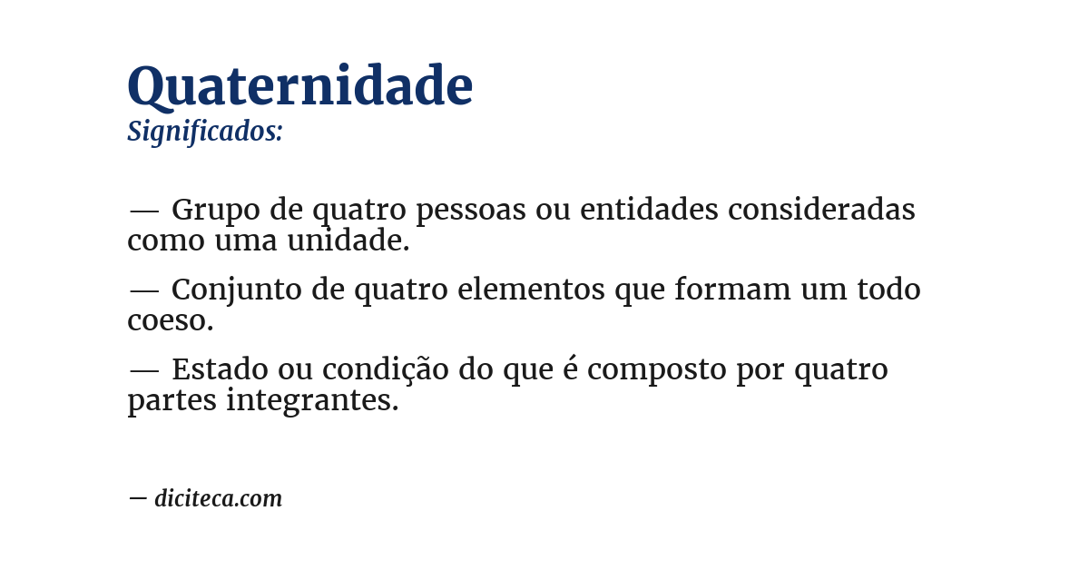 Significado de quaternidade