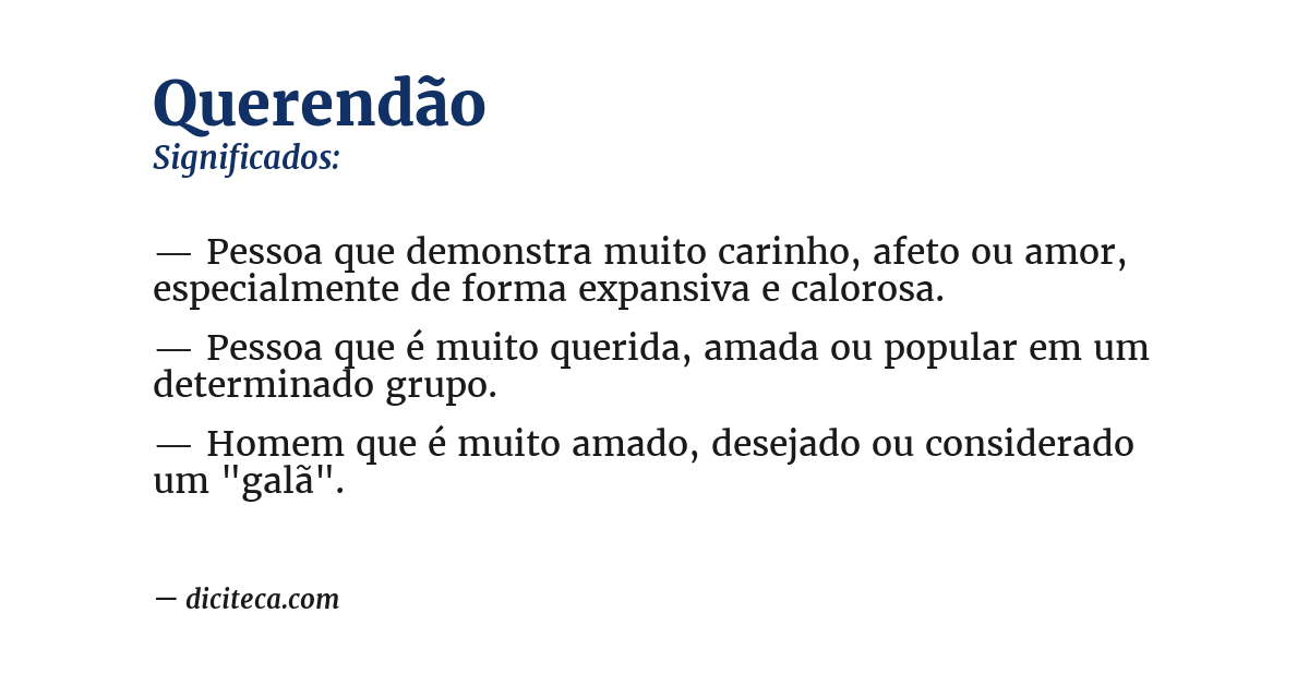 Significado de querendão