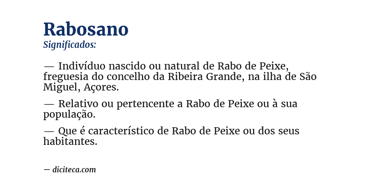 Significado de rabosano