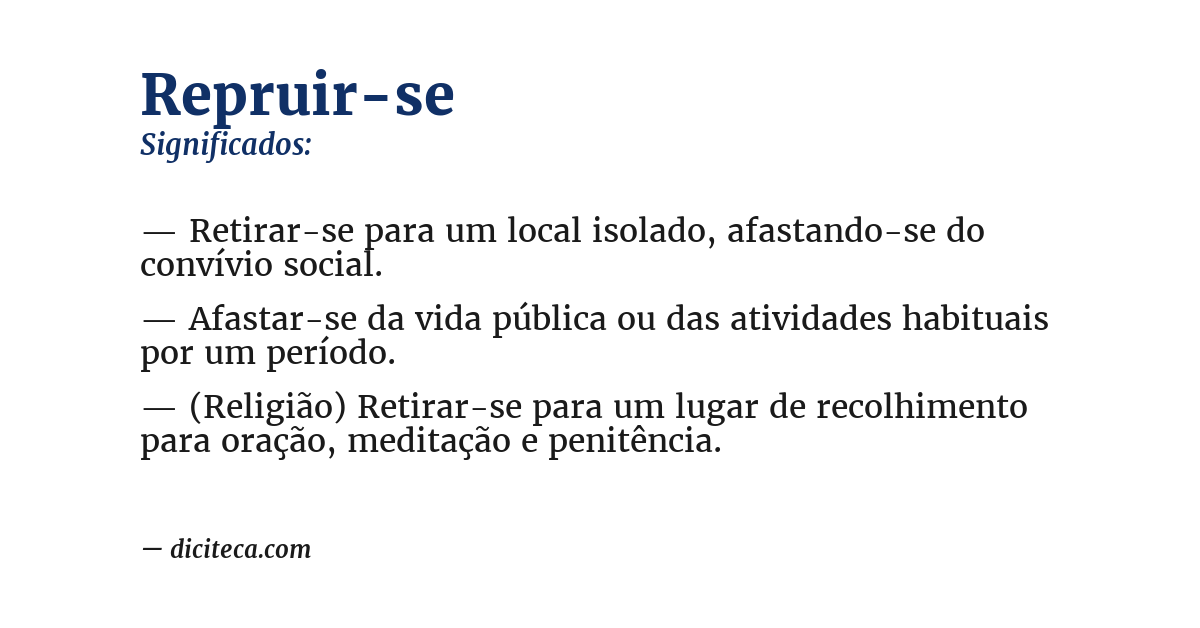 Significado de repruir-se
