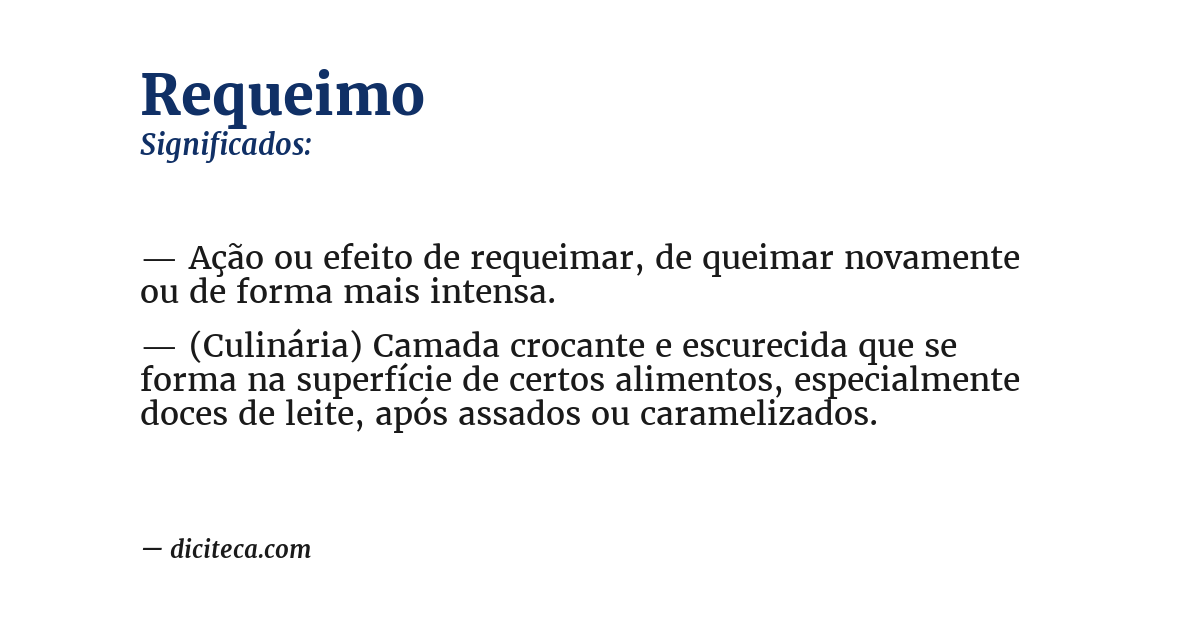 Significado de requeimo