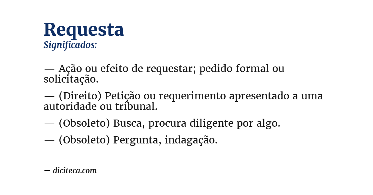 Significado de requesta