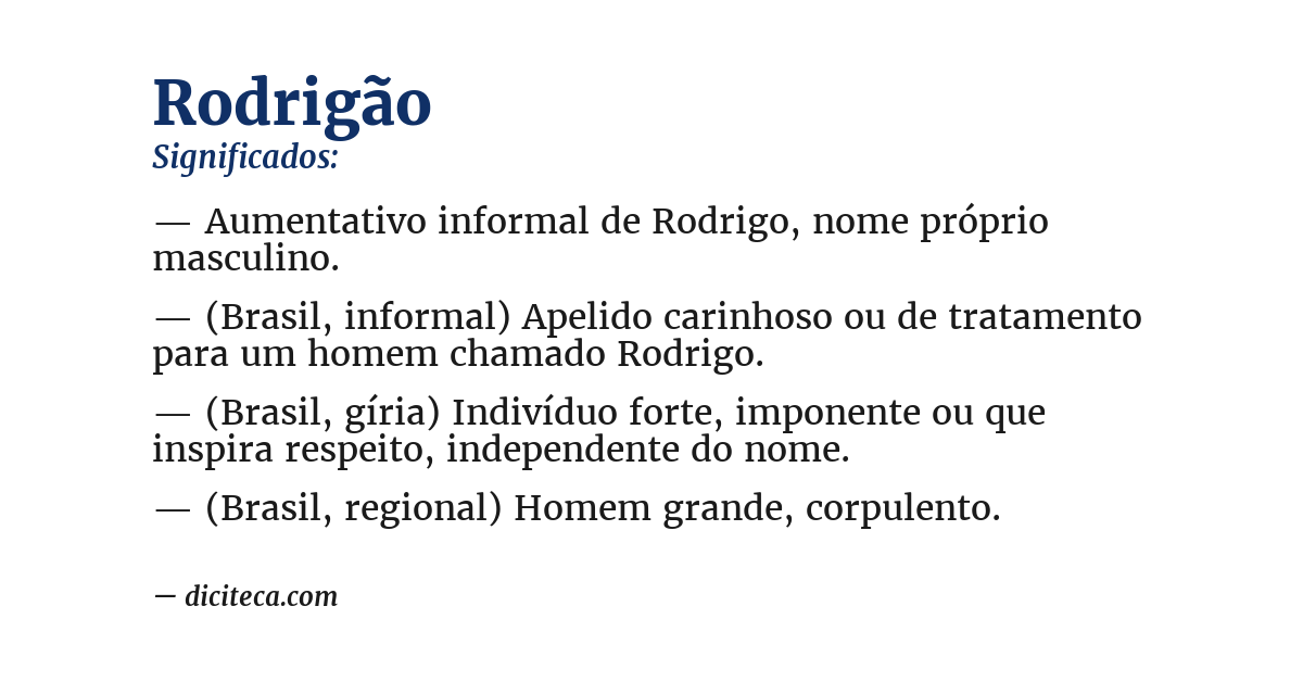 Significado de rodrigão
