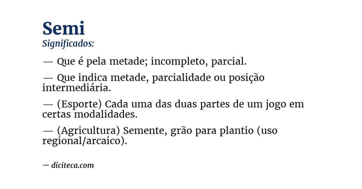 Significado de semi