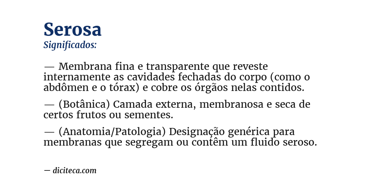 Significado de serosa