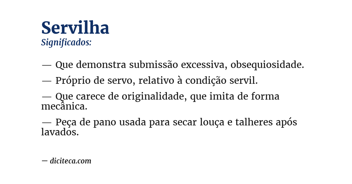 Significado de servilha