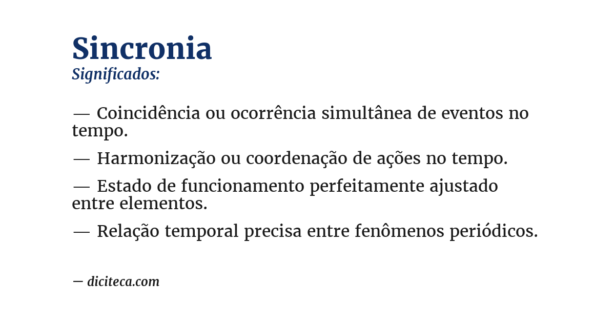 Significado de sincronia
