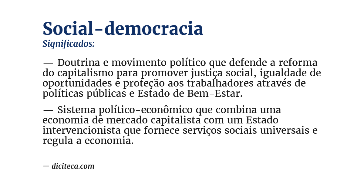 Significado de social-democracia