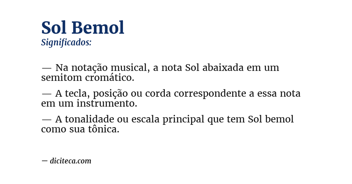 Significado de sol bemol