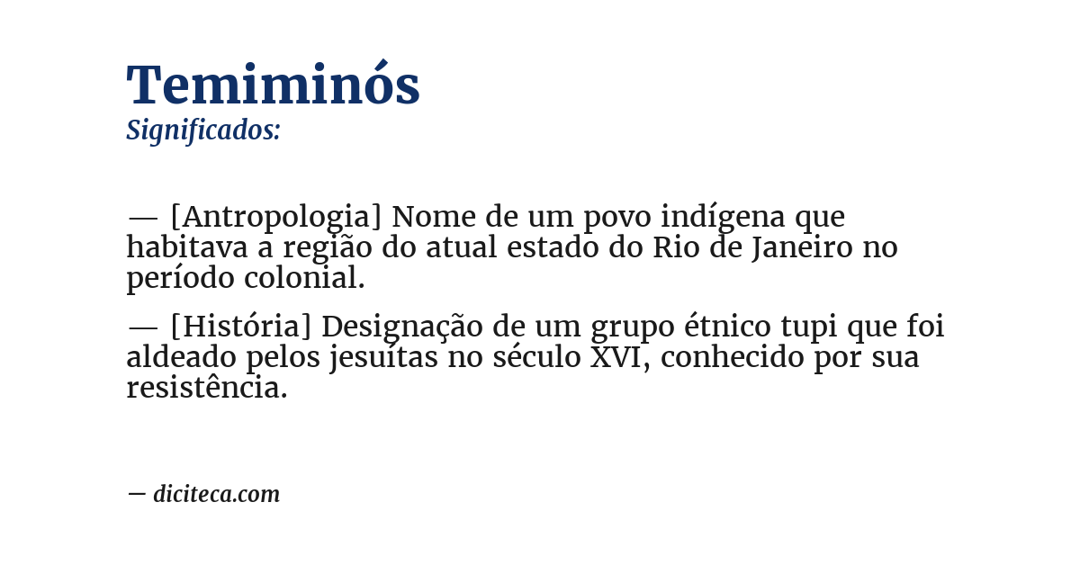 Significado de temiminós