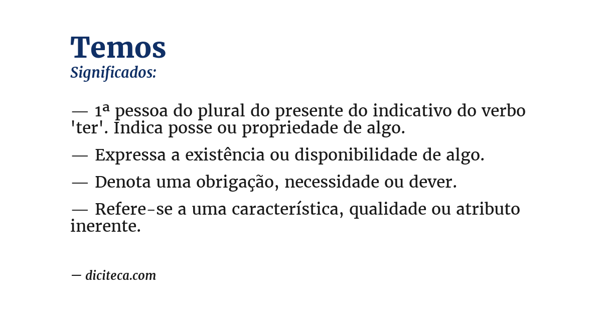 Significado de temos