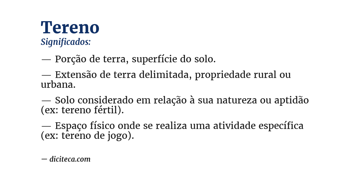 Significado de tereno