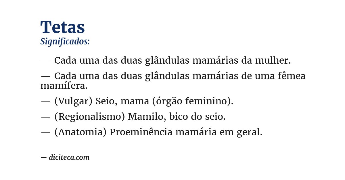 Significado de tetas
