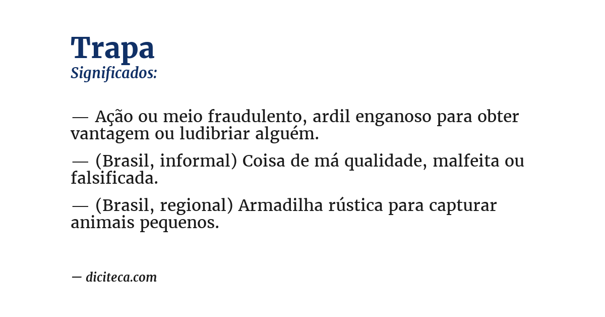 Significado de trapa