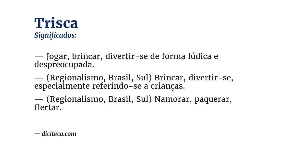 Significado de trisca