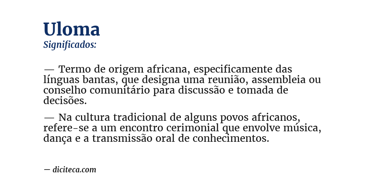 Significado de uloma