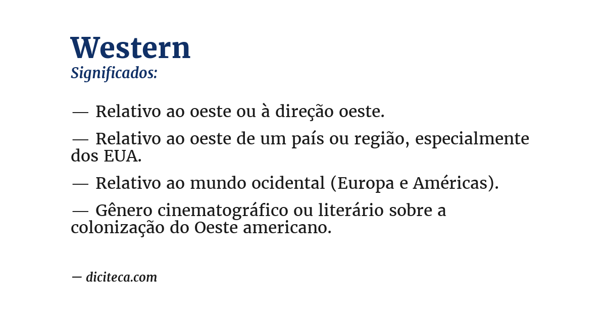 Significado de western