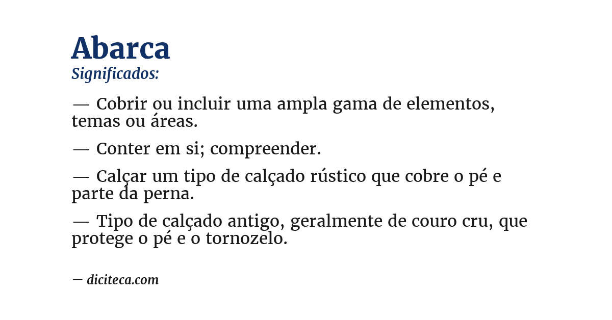Significado de abarca