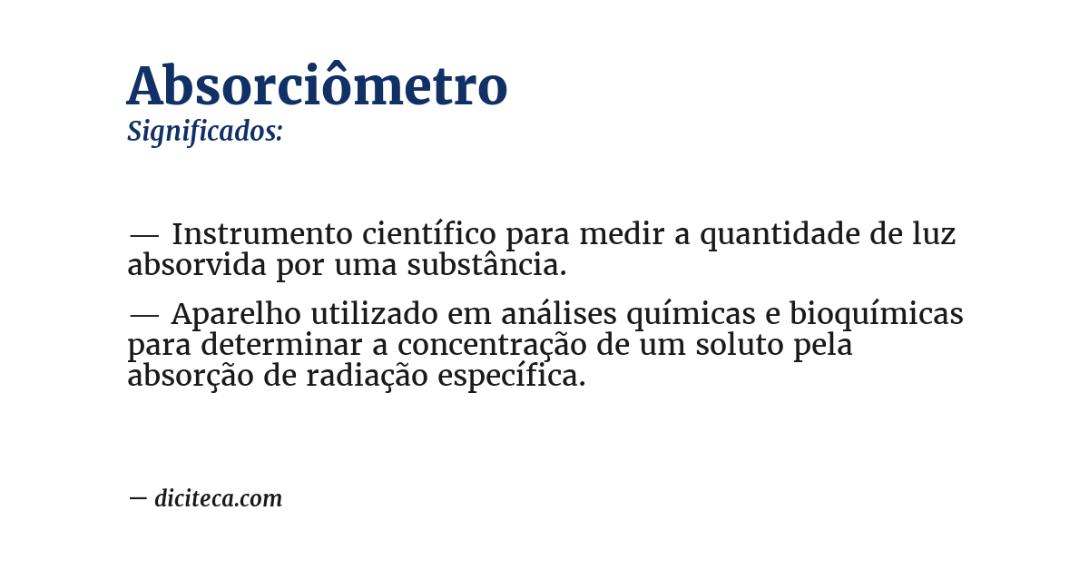 Significado de absorciômetro