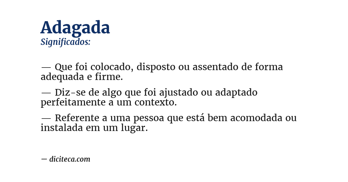 Significado de adagada