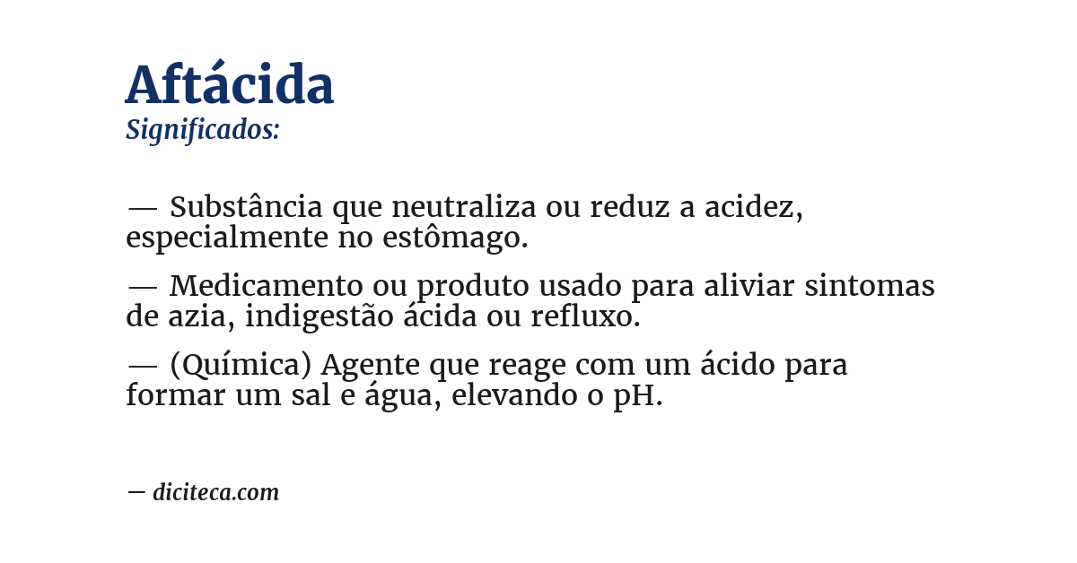 Significado de aftácida