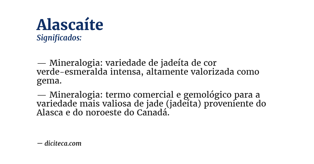 Significado de alascaíte