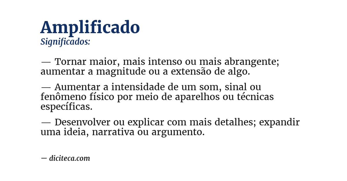 Significado de amplificado