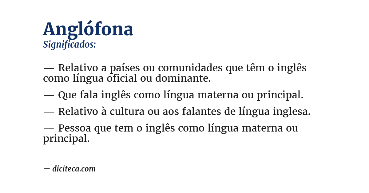 Significado de anglófona