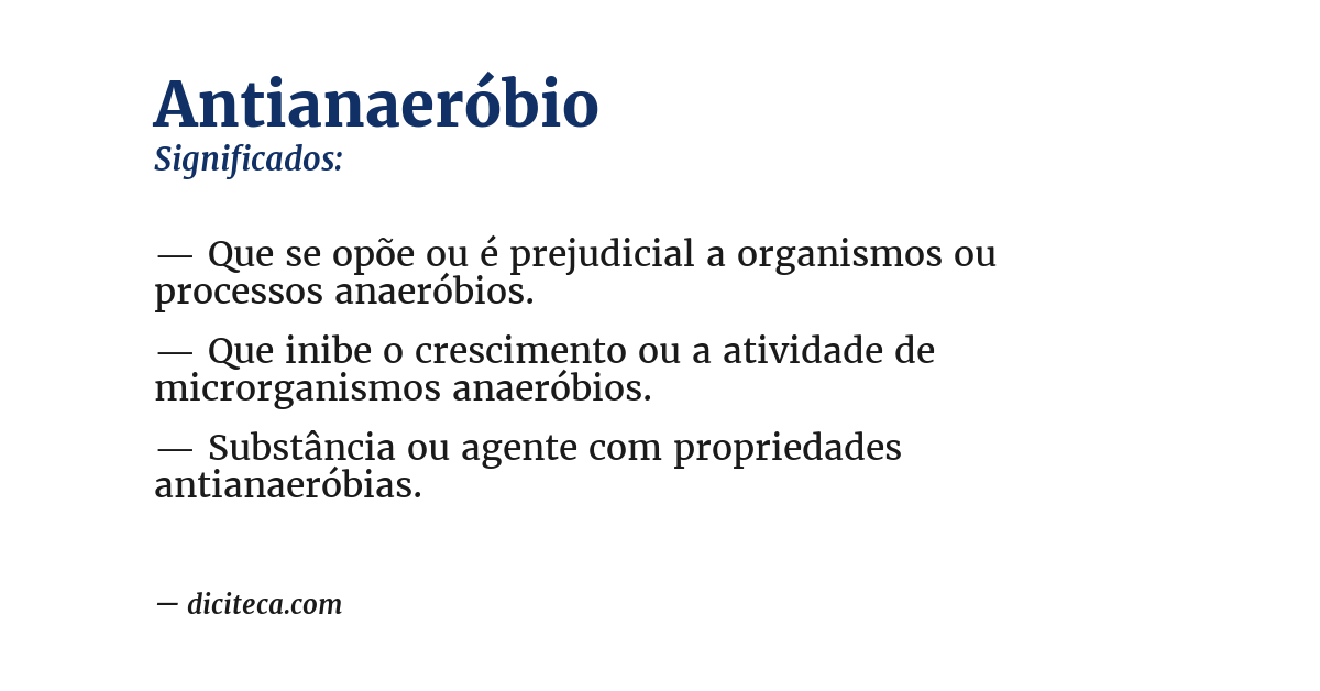 Significado de antianaeróbio