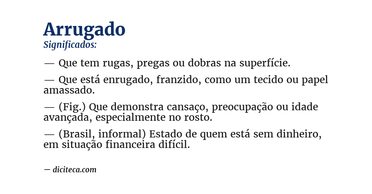 Significado de arrugado