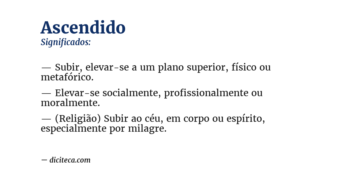 Significado de ascendido
