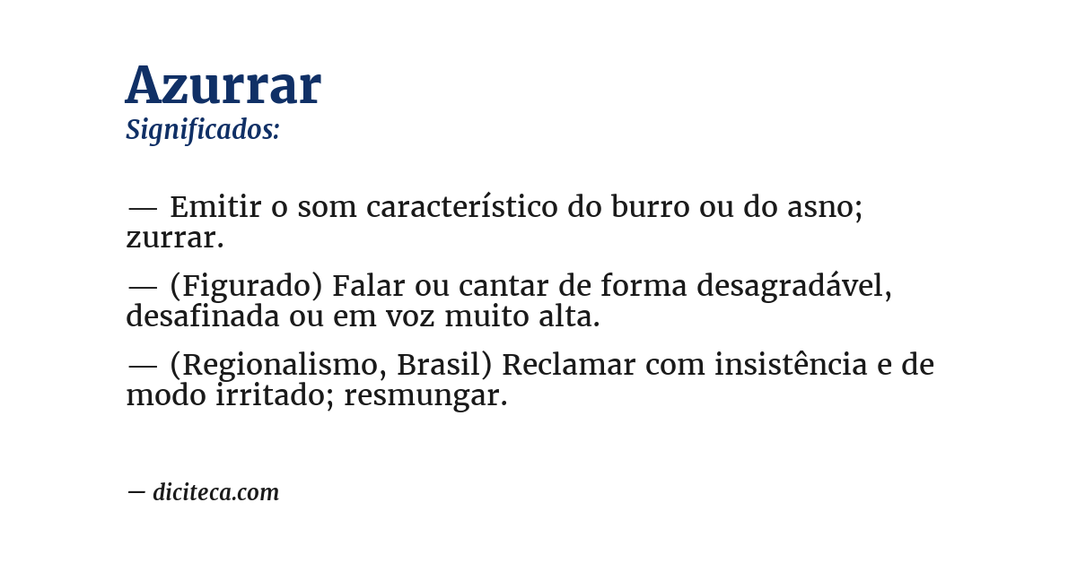 Significado de azurrar